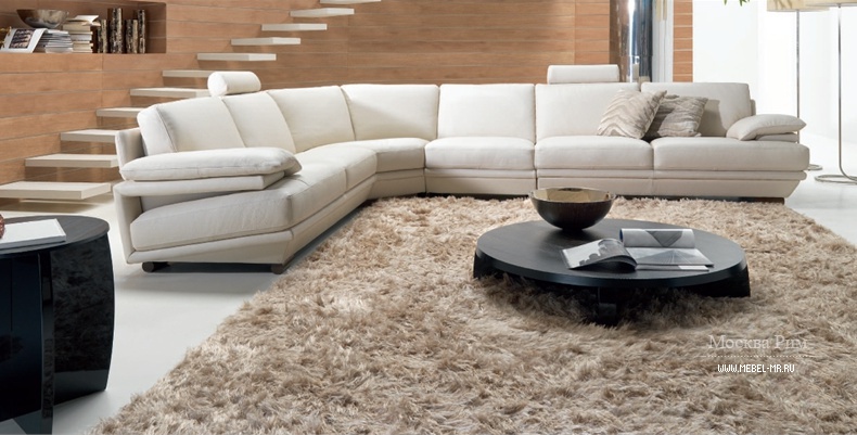 Natuzzi curved deals sofa