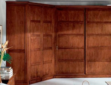 Шкаф платяной угловой на каркасе из массива ореха Lisa, Bamax